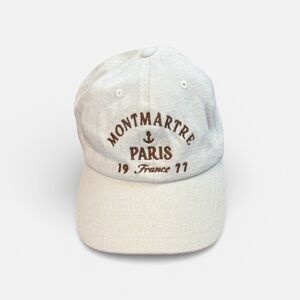 American Eagle Destination Graphic Baseball Hat Montmartre Paris Cream One Size
